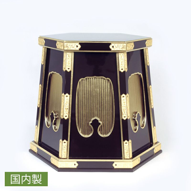 灯籠台 黒塗または朱塗 純金箔押 金具打 台灯籠105cm用（灯籠台高さ45cm）1対