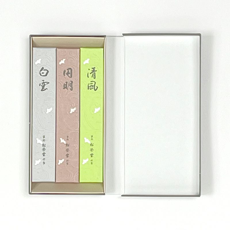 松栄堂 京線香こころか三種 アソート 短寸13.5cm