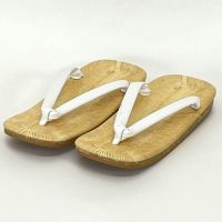 雪駄 軽装履晴天用 草表 コルク芯 サンド底 白鼻緒（足のサイズ 25cm～30cm 4種類）