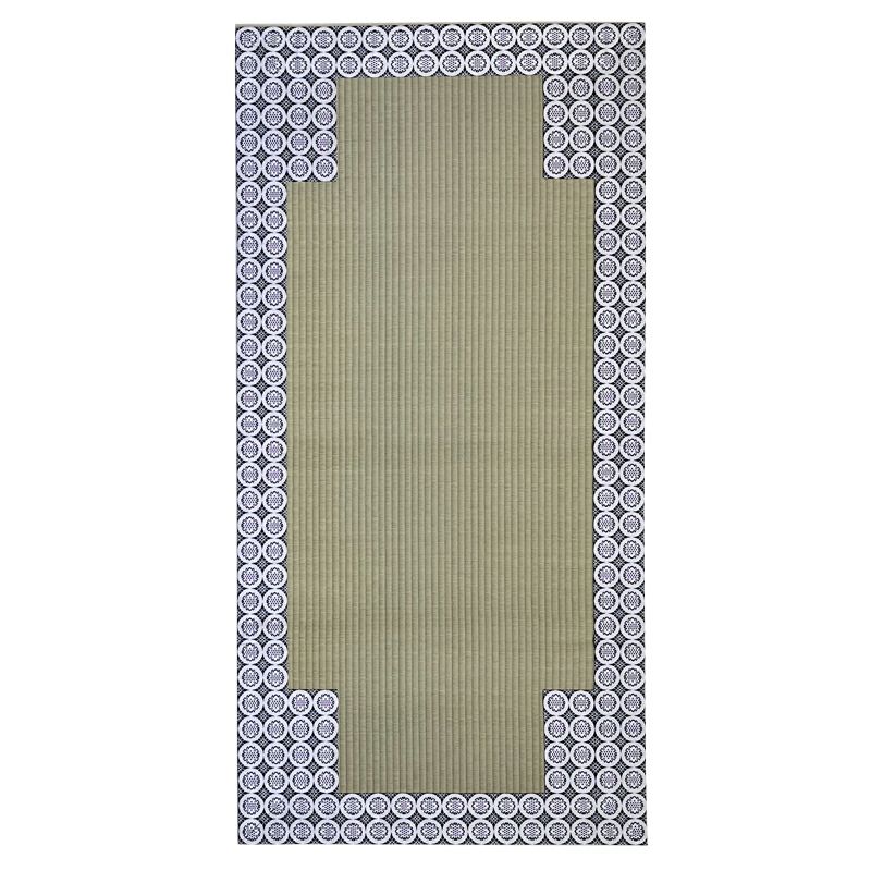 拝敷 四天付 いぐさ表 大紋高麗縁 横幅88cm、長さ177cm（曹洞宗）