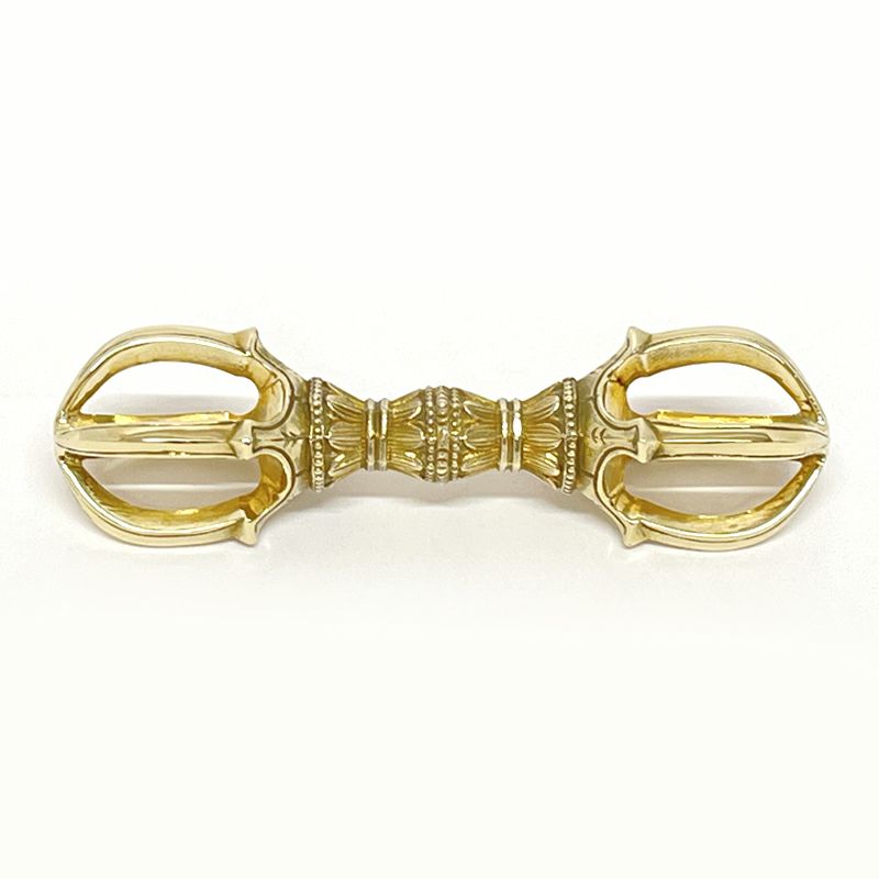 前具 五鈷杵 特製品 真鍮製本磨き（長さ12.0cm、13.1cm 2種類）
