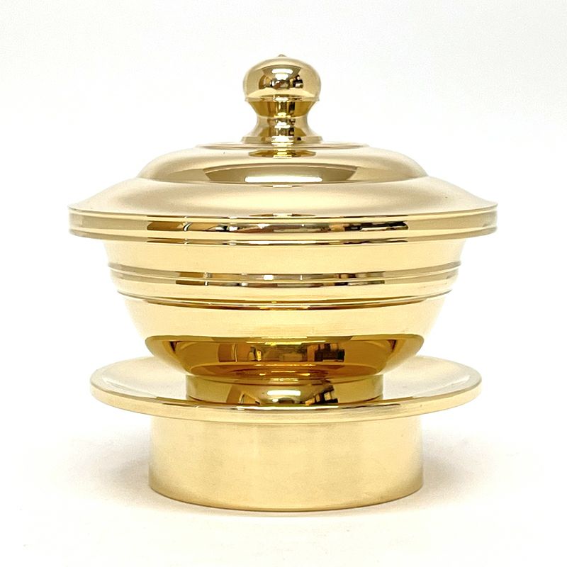 前具 塗香器 特製品 真鍮製本磨き（中型、大型 2種類） | 寺院用仏具