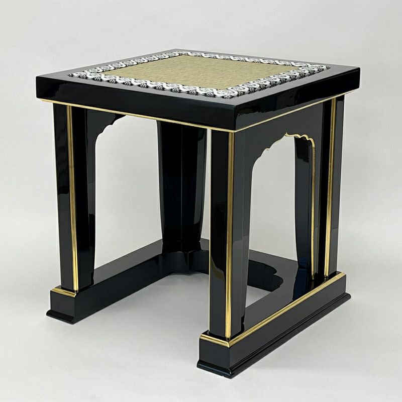 【アウトレット】中京型背高経机用椅子 黒塗