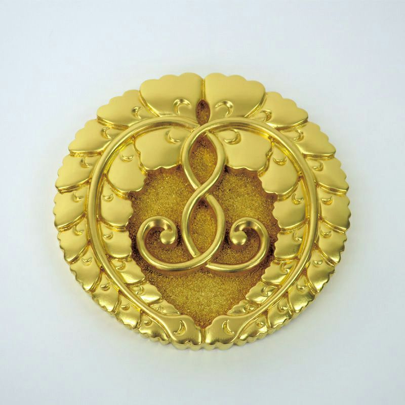 定紋 下り藤紋 木製 純金箔押（直径18～91cm 9種類）