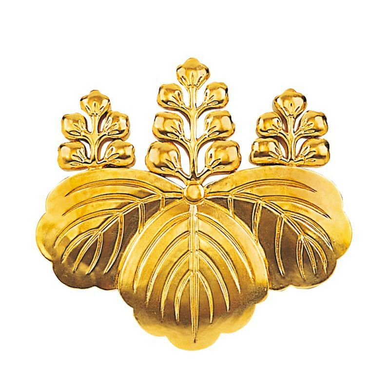 定紋 五七桐紋 木製 純金箔押（直径18～91cm 9種類）