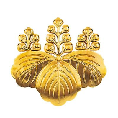 定紋 五七桐紋 木製 純金箔押（直径18～91cm 9種類）