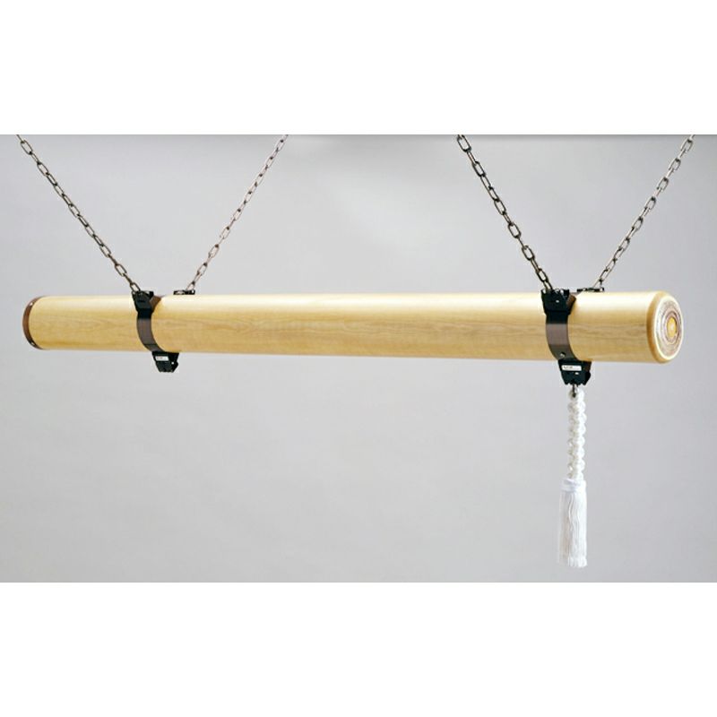 梵鐘用橦木 手動標準型 丸白木 取付金具付（梵鐘150～600貫未満 3種類）